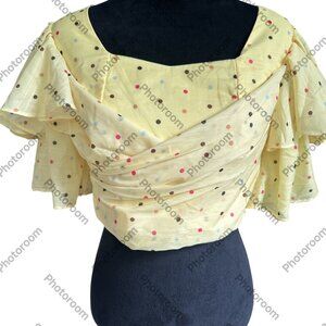 Beulah Yellow Polka Dot Blouse